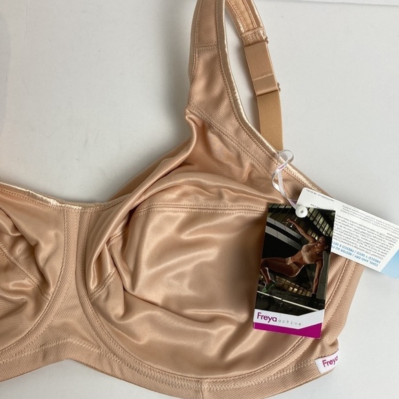 Freya Active NWT Core Underwire Supportive Sports Bra Tan Cream 36J Gym Workout - Picture 7 of 13